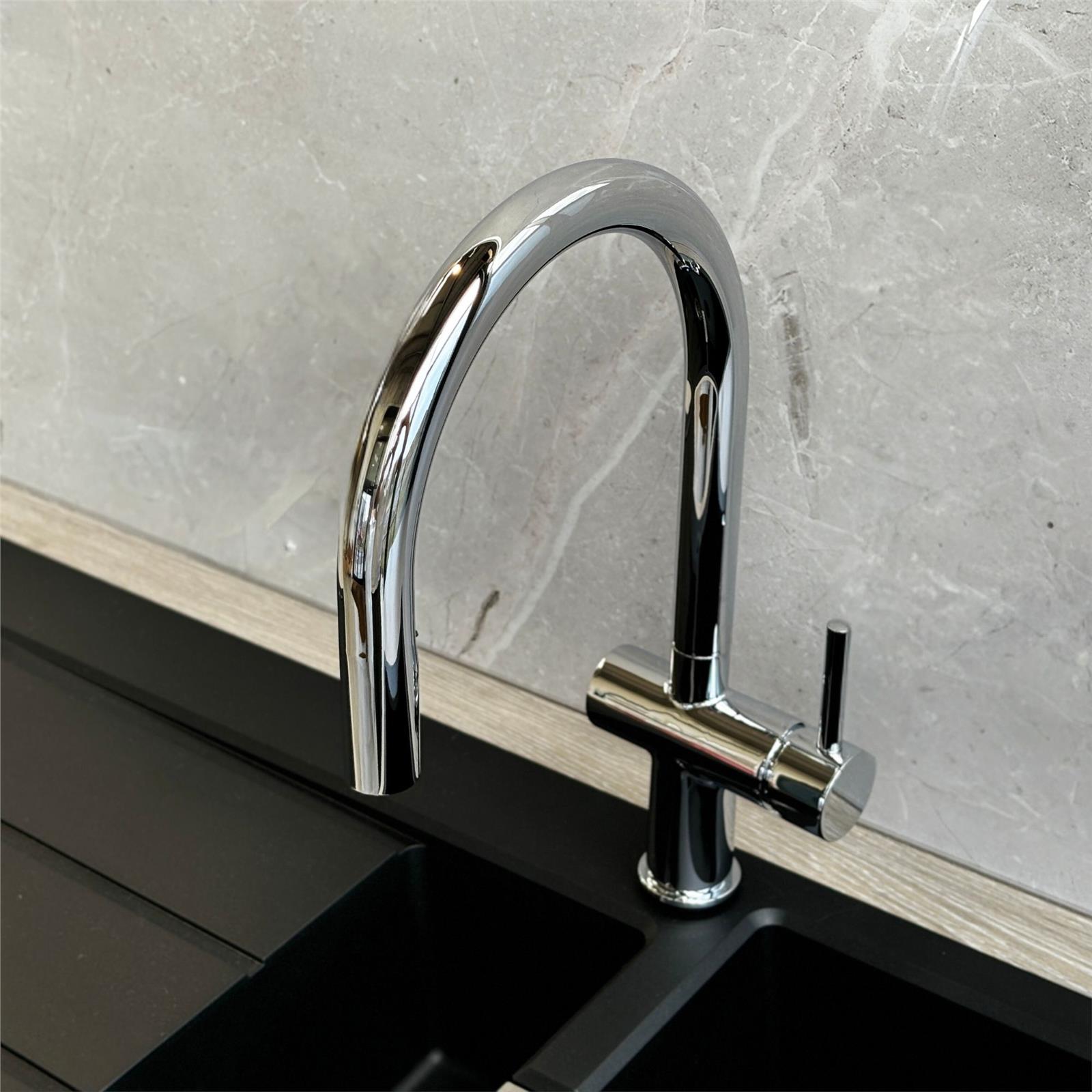Liquida W19CH Single Lever Pull Out Head Chrome Kitchen Mixer Tap